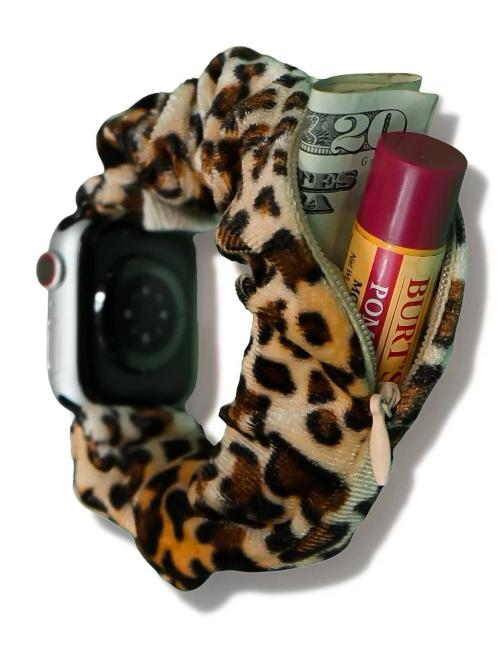 New/unworn Zipper Pocket Scrunchy Apple Watch Band